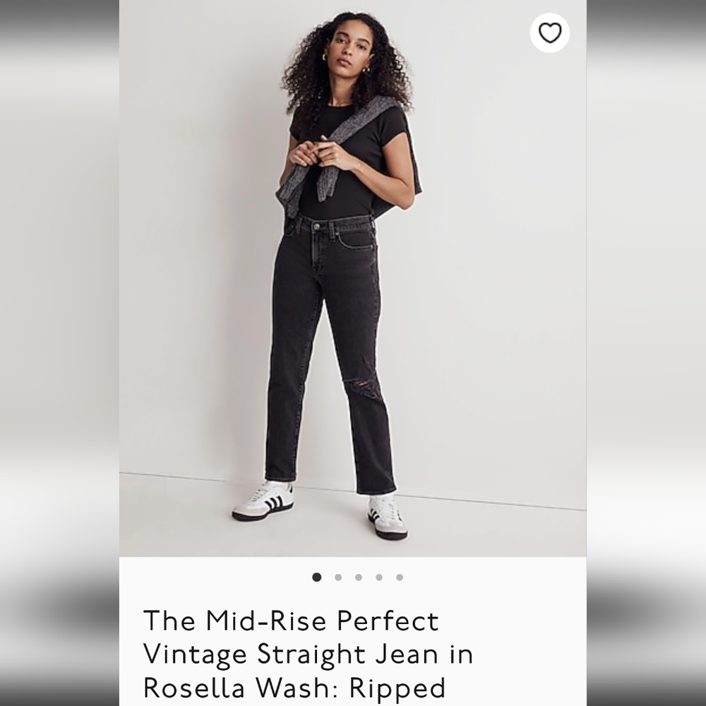 NWT Madewell Perfect Vintage Straight Jean